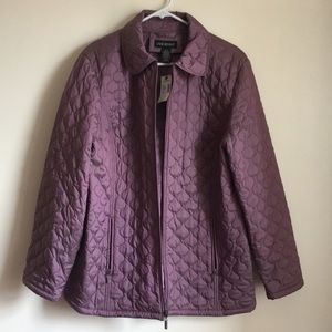 Lane Bryant Purple Quilted Fleece Jacket